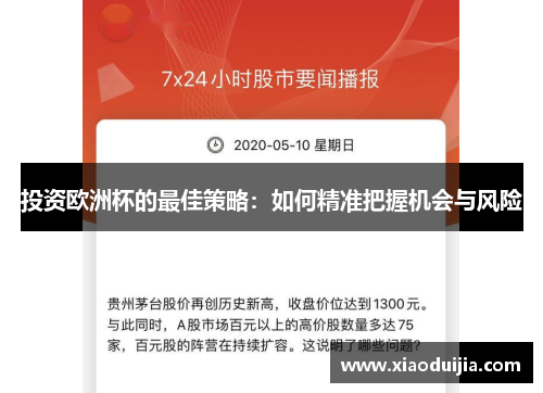 投资欧洲杯的最佳策略：如何精准把握机会与风险